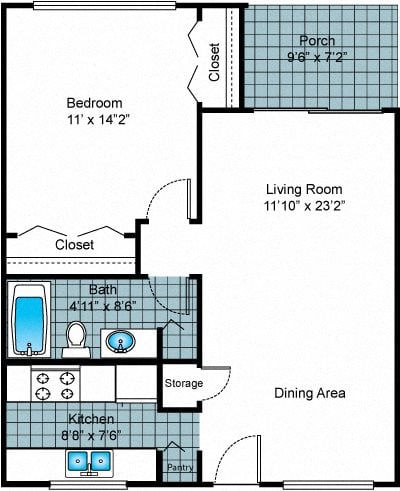 1 bed, 1 bath, 750 sqft, $1,425