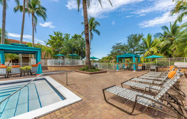 Gatehouse on the Green apartments in Plantation, FL photo of pool deck