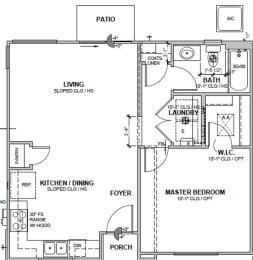 1 bed, 1 bath, 679 sqft, $1,433
