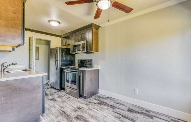 the kitchen is clean and ready for us to use