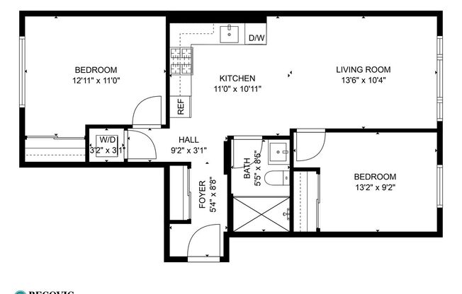 2 beds, 1 bath, 638 sqft, $2,450, Unit 201