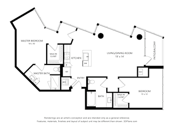 2 beds, 2 baths, 1,187 sqft, $4,475