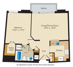 1 bed, 1 bath, 800 sqft, $2,307