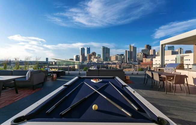 TriVista on Speer Exterior Billiards Table