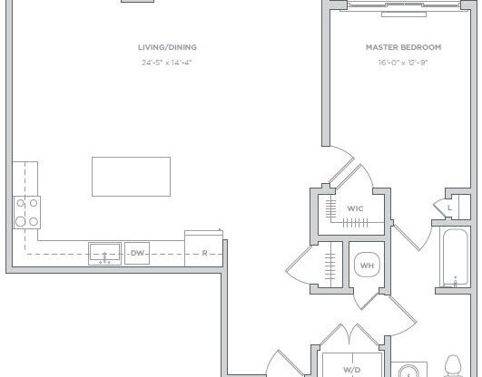 1 bed, 1 bath, 1,014 sqft, $2,800