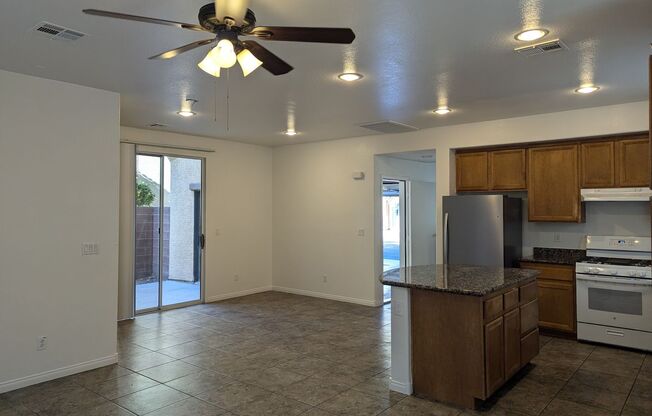 Freshly painted home with community pool