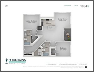 2 beds, 2 baths, 1,084 sqft, $1,933
