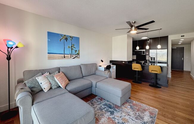 Furnished 1BD/1BA/1PKG at Waihonua in Kakaako