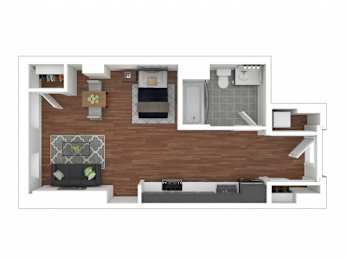 Studio, 1 bath, 508 sqft, $2,134
