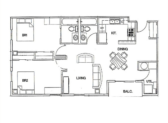 2 beds, 2 baths, 1,017 sqft, $2,206, Unit 301