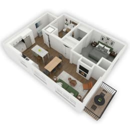 1 bed, 1 bath, 851 sqft, $1,799