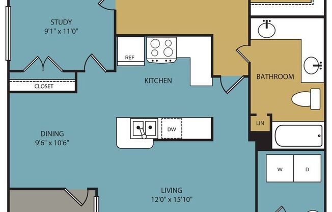 2 beds, 1 bath, 1,035 sqft, $1,649