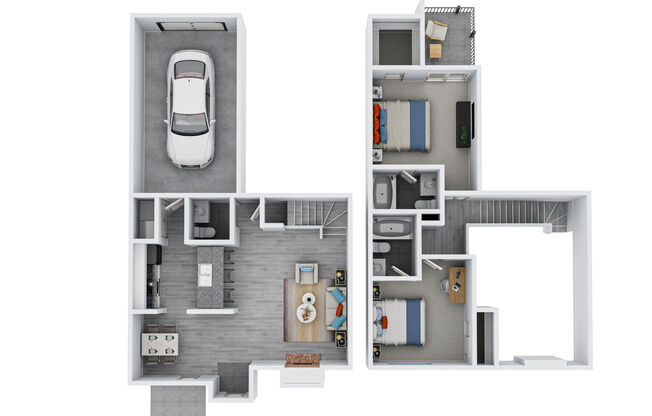 2 beds, 2 baths, 1,009 sqft, $2,085
