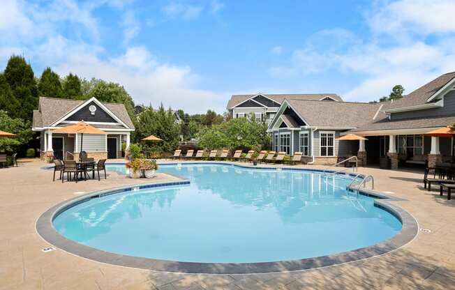Carrington Place at Shoal Creek - Resort-style hilltop pool with covered social area