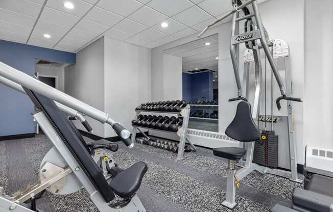 the gym at the enclave at woodbridge apartments in sugar land, tx