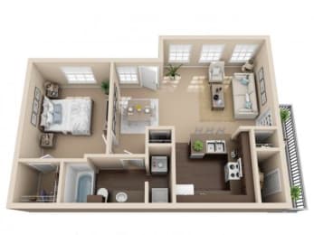 1 bed, 1 bath, 730 sqft, $1,070