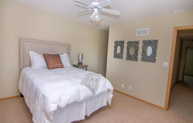 Bedroom at Cascade Pines Duplex Homes in Lincoln NE