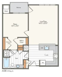 1 bed, 1 bath, 779 sqft, $2,209