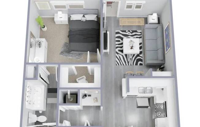 1 bed, 1 bath, 729 sqft, $1,218