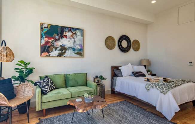 Living Area With Bedroom at Residences at Richmond Trust, Virginia