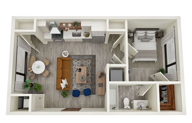 1 bed, 1 bath, 521 sqft, $1,445, Unit 202