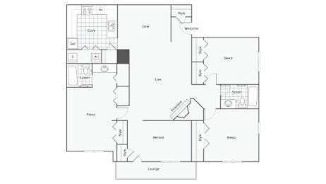 3 beds, 2 baths, 1,400 sqft, $1,767