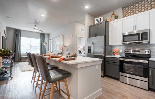 interior of an apartment at the cannery at packing district