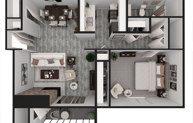 1 bed, 1 bath, 755 sqft, $1,150, Unit 5905H