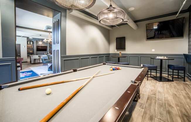 Billiards Table In Clubhouse at Providence at Old Meridian, Indiana, 46032
