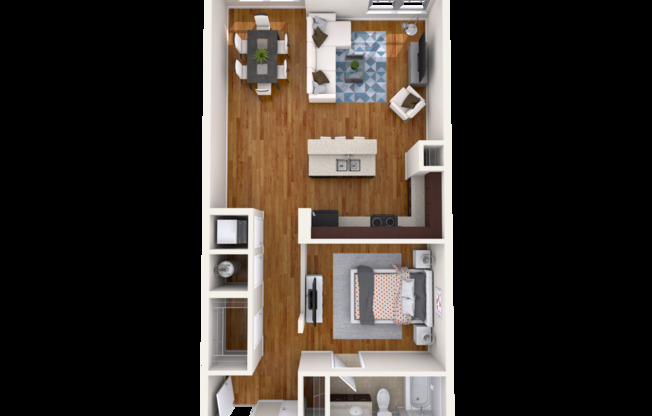 1 bed, 1 bath, 835 sqft, $1,727