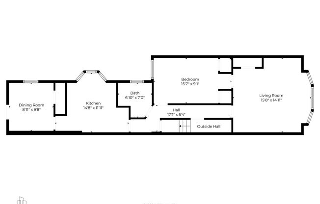 2 beds, 1 bath, 752 sqft, $1,195, Unit Unit 2