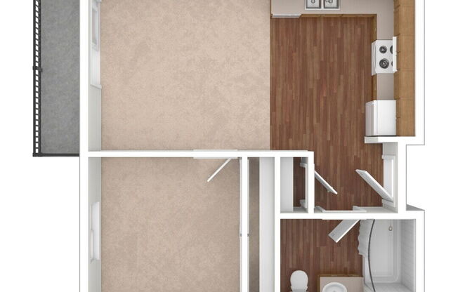 1 bed, 1 bath, 548 sqft, $1,067