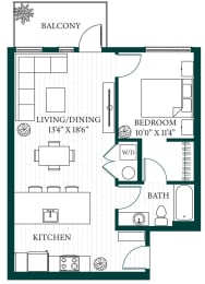 1 bed, 1 bath, 775 sqft, $1,829