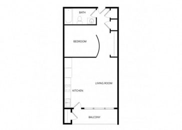 Studio, 1 bath, 672 sqft, $1,410