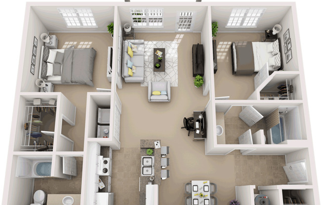 3 beds, 2 baths, 1,170 sqft, $1,590, Unit 4127