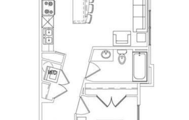 1 bed, 1 bath, 578 sqft, $1,549