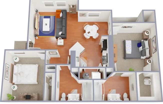 2 beds, 2 baths, 880 sqft, $1,599, Unit TP-1401