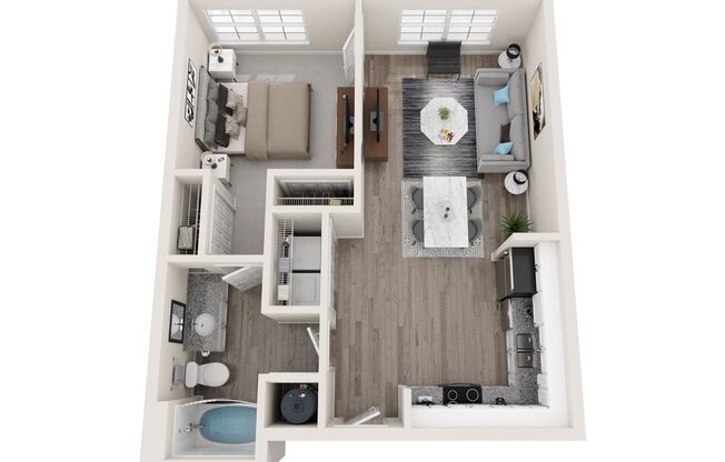 1 bed, 1 bath, 680 sqft, $1,570, Unit 4550-422
