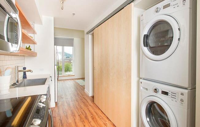 Washer And Dryer In Unit at Lower Burnside Lofts, Oregon