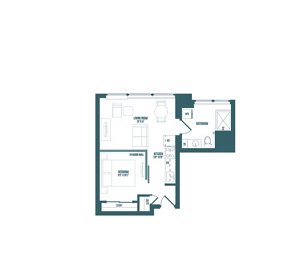 1 bed, 1 bath, 507 sqft, $2,031