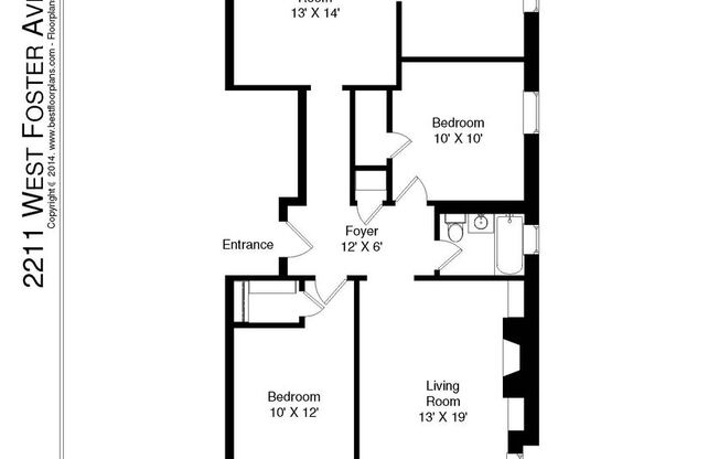2 beds, 1 bath, 1,105 sqft, $2,550, Unit 2211-3