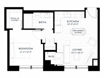 1 bed, 1 bath, 615 sqft, $1,575