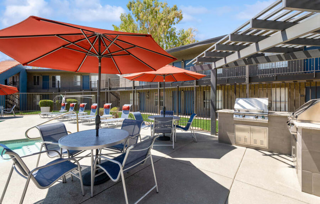 lounge area near the pool