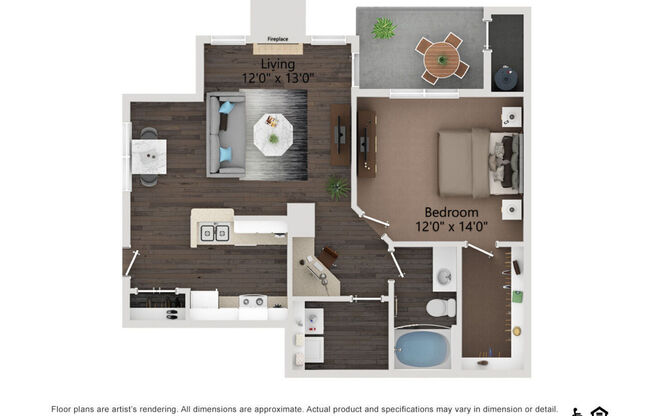 1 bed, 1 bath, 810 sqft, $1,320