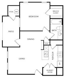 1 bed, 1 bath, 679 sqft, $1,054