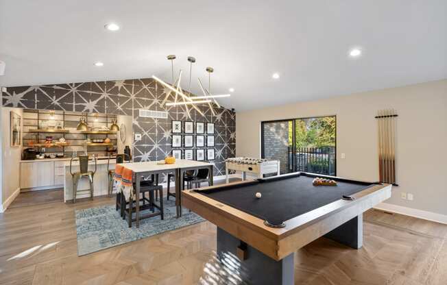 club room at ascent at Farmington hills with billards table. at Ascent at Farmington Hills, Farmington Hills, Michigan