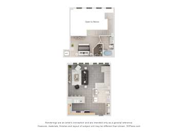 1 bed, 1.5 baths, 997 sqft, $1,695