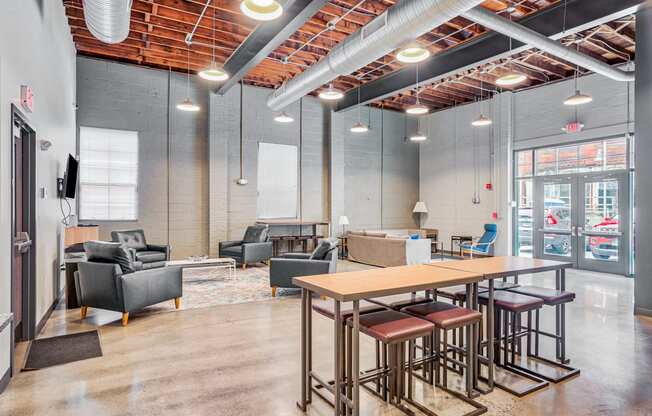 communal area at Cherry Street Lofts,Bridgeport, CT