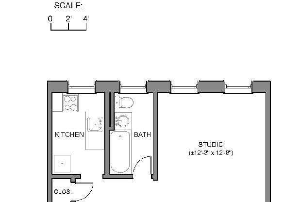 Studio, 1 bath, 330 sqft, $2,400, Unit 10