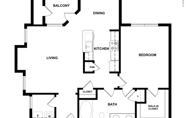 1 bed, 1 bath, 845 sqft, $1,355